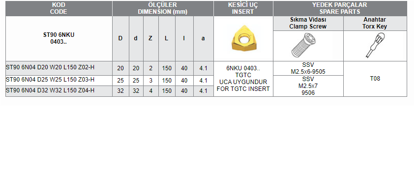 ST90 6NKU-0403 Uca Uygun Saplı Tarama